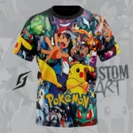 Polera-Sublimadas-Pecho-y-Mangas-Pokemon-Pikachu-Tacto-Algodon-Manga-Corta