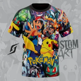Polera-Sublimadas-Pecho-y-Mangas-Pokemon-Pikachu-Tacto-Algodon-Manga-Corta