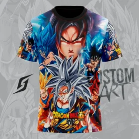 Polera Sublimadas Tacto Algodón Manga Corta-DBZ-Goku-Ultra