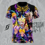 Polera Sublimadas (Pecho y Mangas) Dragonball Trunks Tacto Algodón Manga Corta