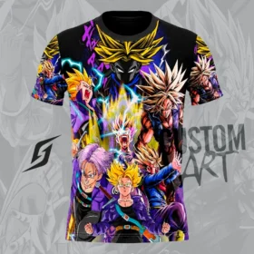 Polera Sublimadas (Pecho y Mangas) Dragonball Trunks Tacto Algodón Manga Corta